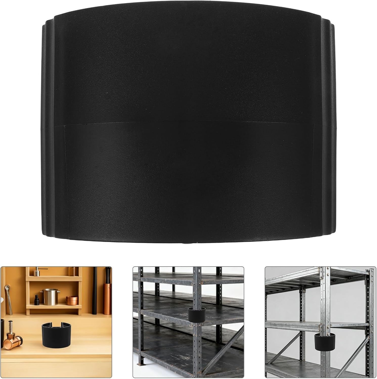 Cabilock Heavy Duty Plastic Column Protector Wrap for Warehouse Storage Racks and Forklift Areas, Universal Compatibility Beam Safety Guard with High Visibility Black Cover for 80mm