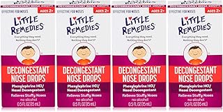 Little Remedies Decongestant Nose Drops | Ages 2-6 | 0.5 Fl. Oz (Pack of 4)