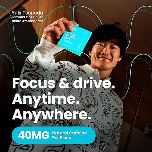 Miniatura 2 de NeuroGum Energy & Focus - Juego de goma de mascar original (54 unidades, 6 unidades) + extra fuerte (54 unidades), sabor a menta, suplemento