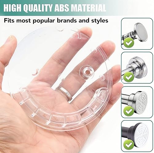 Miniatura 3 de LADYMOON Soporte adhesivo para barra de cortina de ducha sin taladrar, juego de 4, carga máxima de 60 libras, resistente al calor y al agua,
