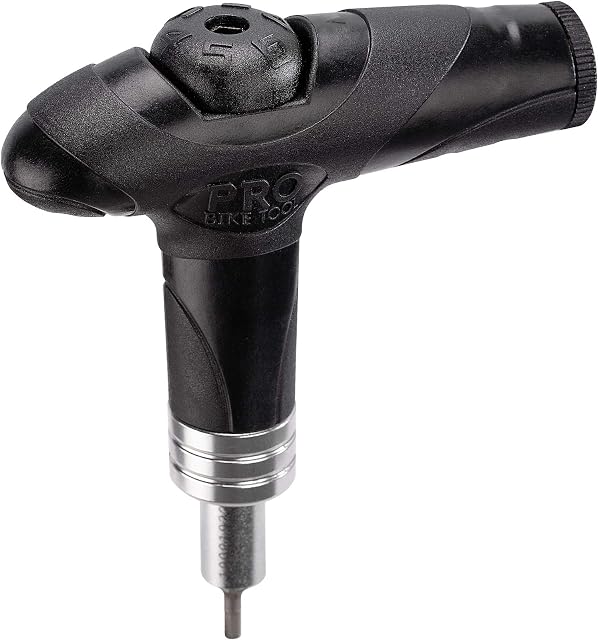 Pro Bike Tool Adjustable Torque Wrench Set - 4, 5, 6 NM - Shop Quality Bicycle Multitool for Home Use - Includes 3, 4, 5mm Allen & T25 Tool Bits - Maintenance Kit for Road Bike and Mountain Bike