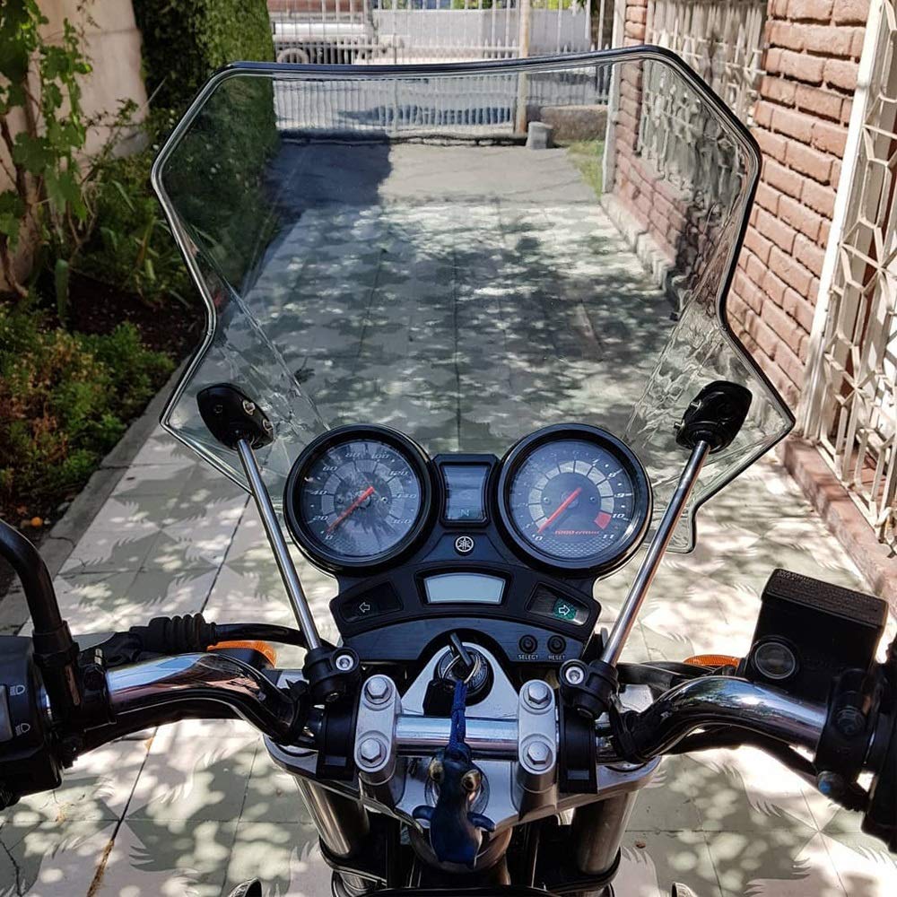 Motocyklowa szyba przednia szyba motocyklowa uniwersalna przednia szyba motocyklowa deflektor (kolor: szary)