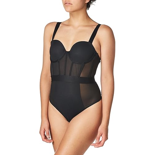 DKNY womens Sheers Strapless Bodysuit