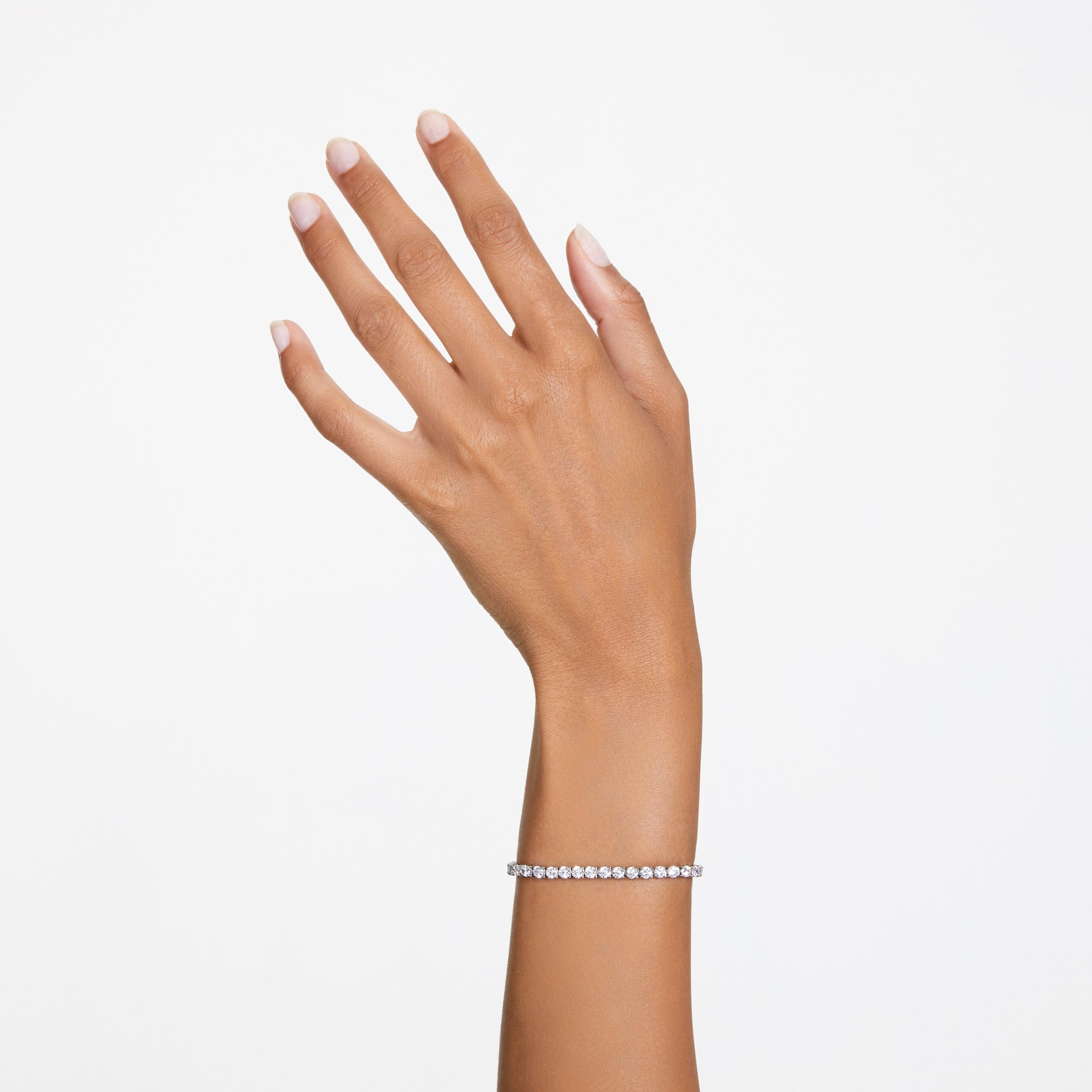 Swarovski Matrix Tennis, Rhodiniertes Armkettchen mit Strahlenden Swarovski Kristallen