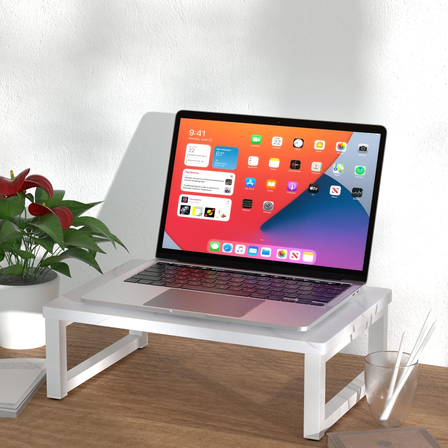 MOSISO Computer Monitor Stand Riser, Ergonomic Desktop Shelf Stand