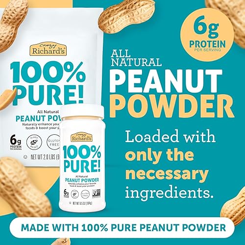 Miniatura 3 de Polvo de maní Pure PB marca Crazy Richards en bolsas resellables de 2 libras