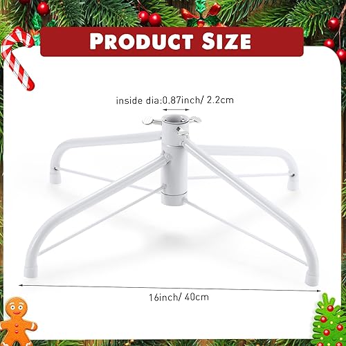 Miniatura 9 de Roowest Soporte plegable para árbol de Navidad artificial, base de árbol de Navidad de repuesto para árbol de Navidad artificial (rojo, 16 pulgadas)