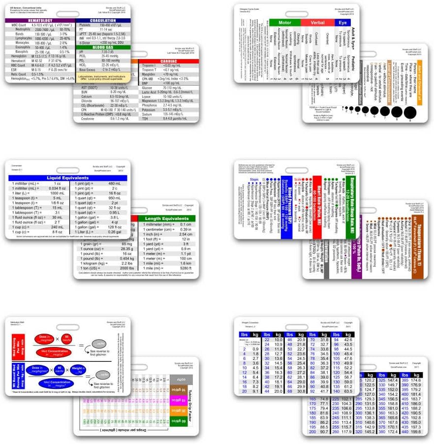 Mini Nurse Horizontal Badge Card Set - 6 Cards