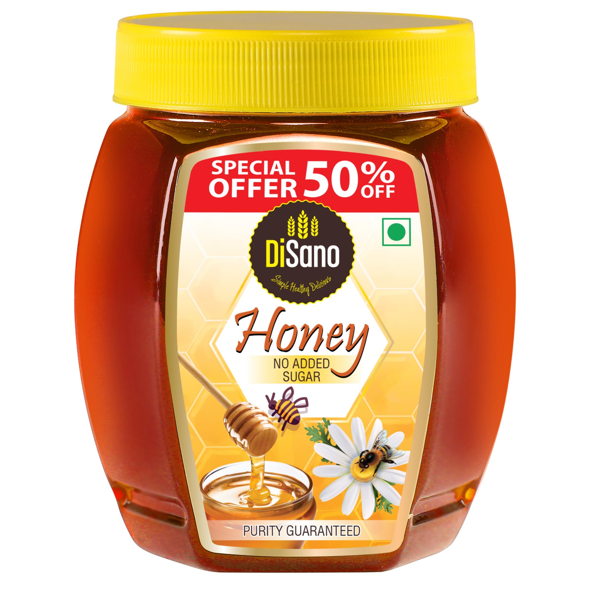 DiSano Honey 1kg, Pure with No Sugar Added, For Fitness &