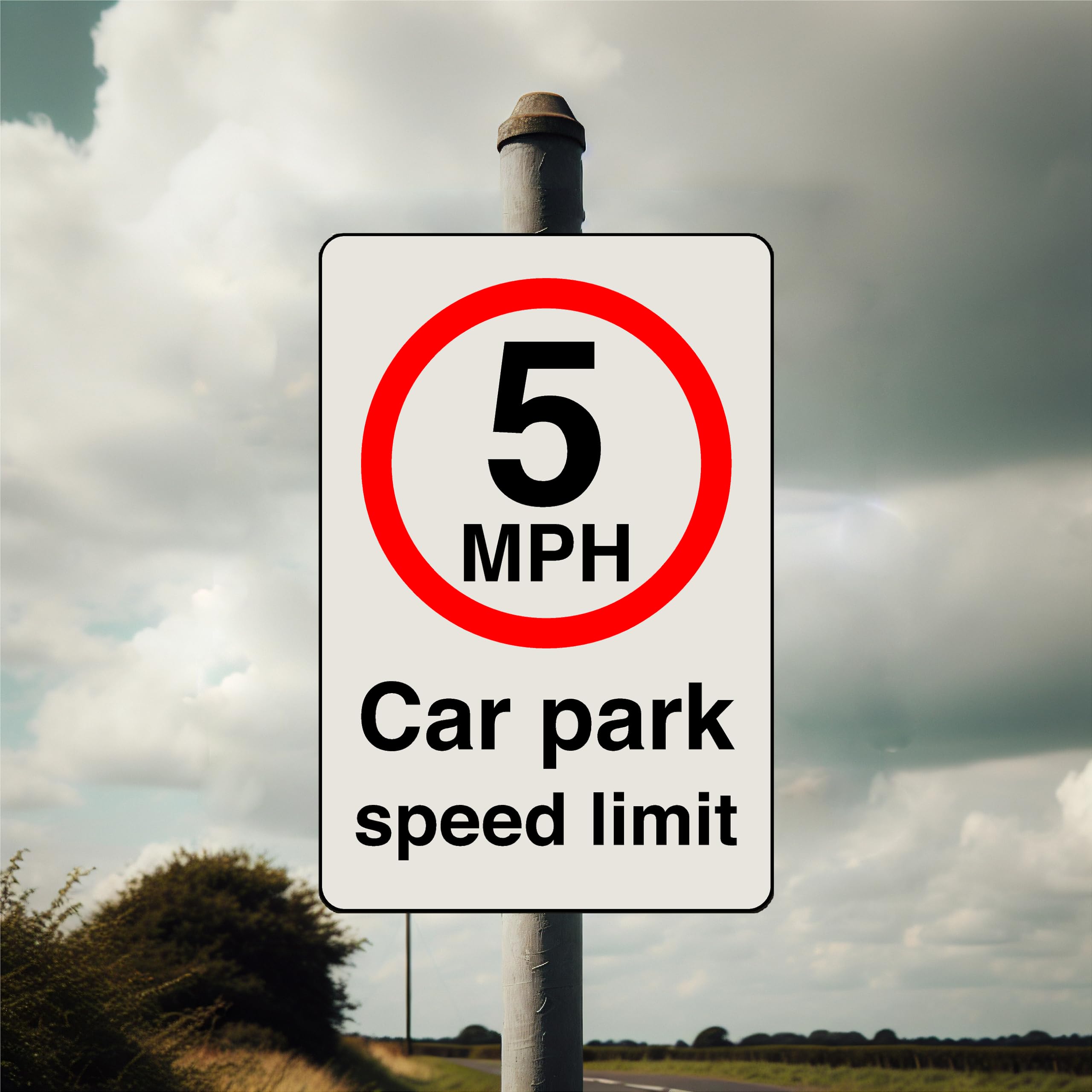 Señal Autoadhesiva De Seguridad Con Texto En Inglés «Caution Pedestrians Do Not Excend Speed Limite», 300 Mm X 200 Mm