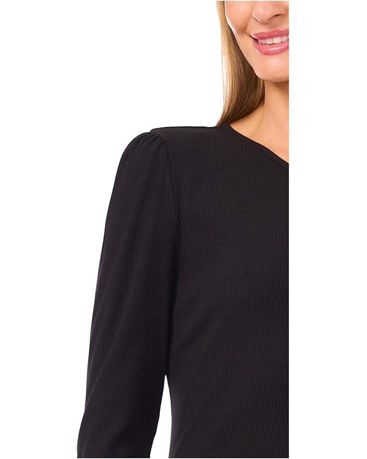 CeCe Long Sleeve Pearl Keyhold Knit Top - #3 of 3