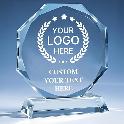 Personalized Trophy Award - Plaques Personalized Engraved - Custom Crystal Awards and Trophies for Employee Recognition, Event, Sport, Competition - Coworker Employee Appreciation Gifts