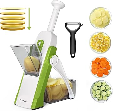 Safe Mandoline Slicer for Kitchen, Vegetable & Food Cutter Only Slice