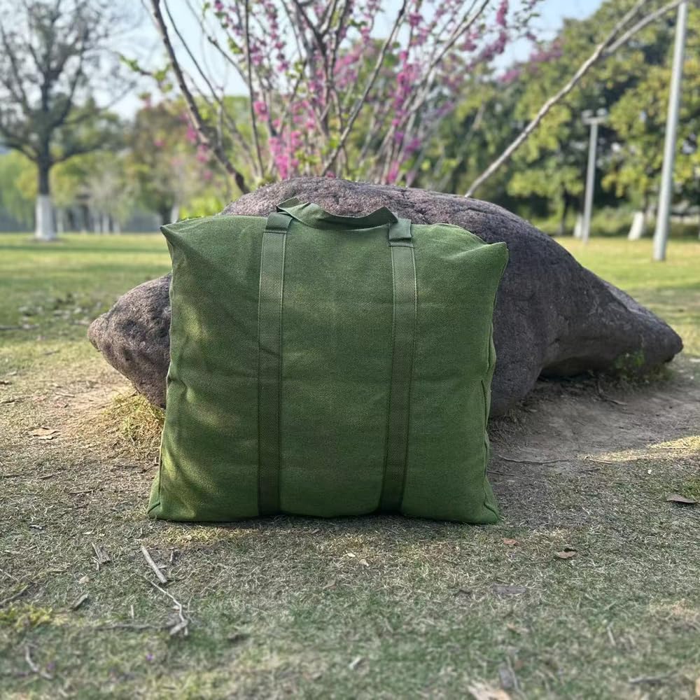 Canvas Extra Large Wear-Resistant and Thickened Travel Bag Foldable Duffle Bag for Space Saving Moving Storage