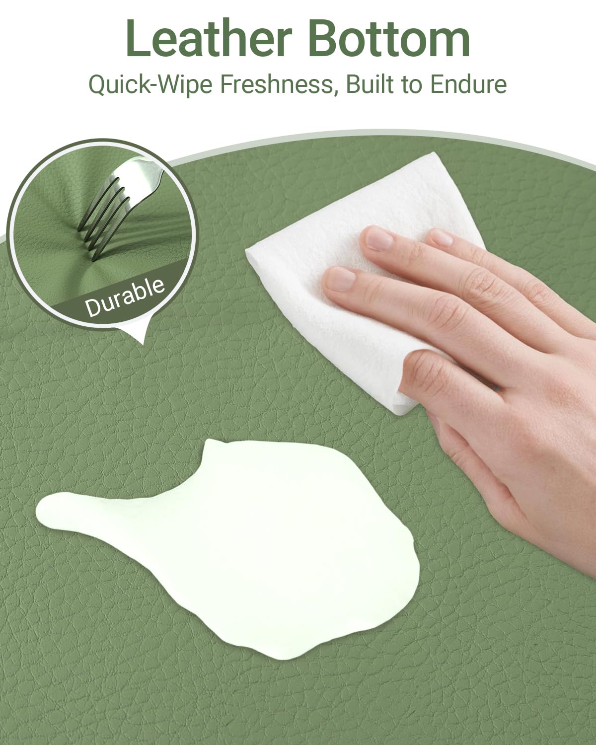 Tapete grueso de juego para bebé, tapete reversible de espuma de piel vegana y felpa de 50 x 50 pulgadas, funda extraíble, fácil cuidado y súper suave para cualquier sala de juegos y tiempo familiar