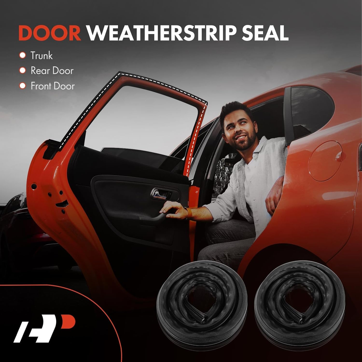 A-Premium 2PCS Front Car Door Weather Stripping Seal Strips Compatible with Dodge Ram 1500 1994-2002, Ram 2500 3500 1994-2002