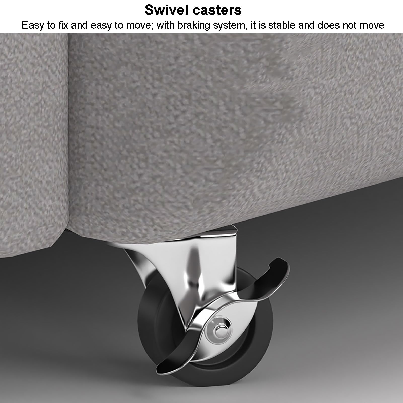5-in-1 Cube Ottoman Hocker, Kunstleder mit Drehrollen, Fußstütze für Wohnzimmer & Esszimmer, vielseitige Sitzlösung, 35,6 x 35,6 x 38,1 cm, stilvoll und funktional
