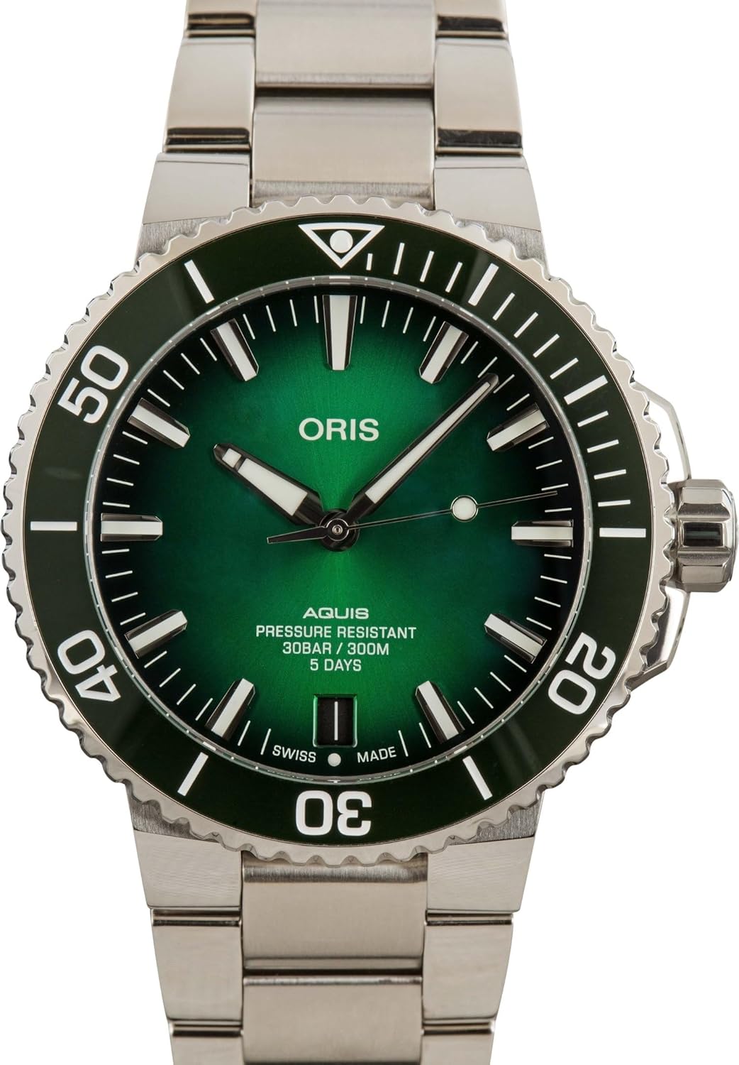 Oris Aquis Date Green Index Dial for Men – Model Number: 01