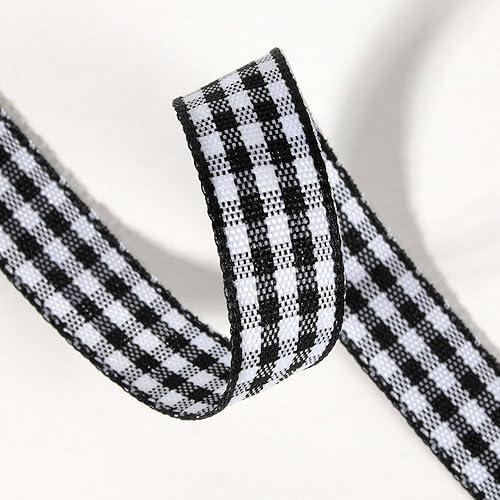Miniatura 4 de Buffalo - Cinta a cuadros en blanco y negro, 25 yardas para manualidades (38 pulgadas, negro)