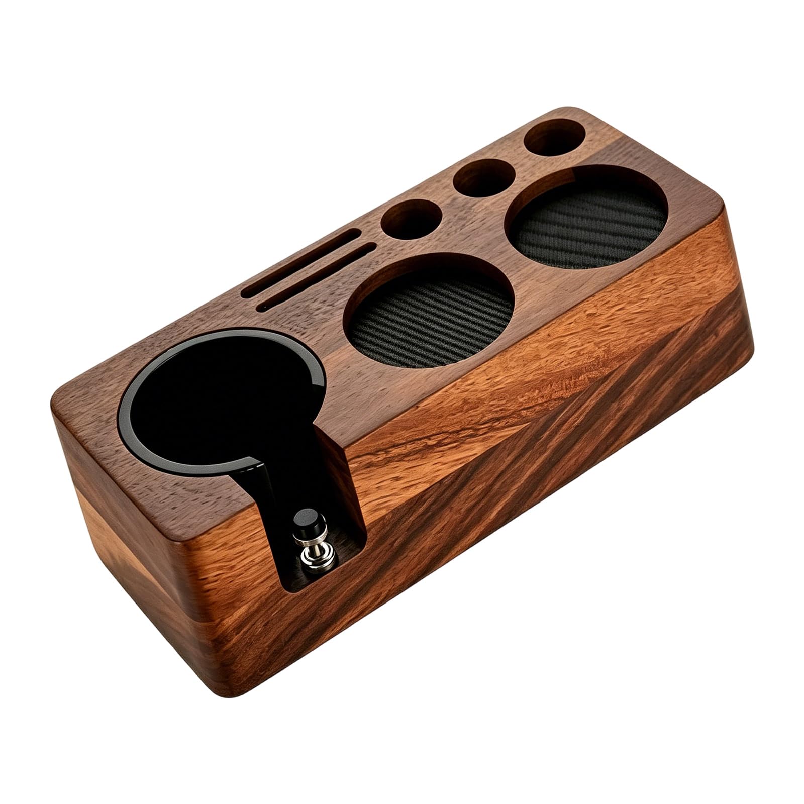 Xjdzineq Wooden Coffee Tamping Station 51MM 53Mm 58MM Espresso Portafilter Holder Leveler Stand for Maker Accessories Coffee Accessories Planner
