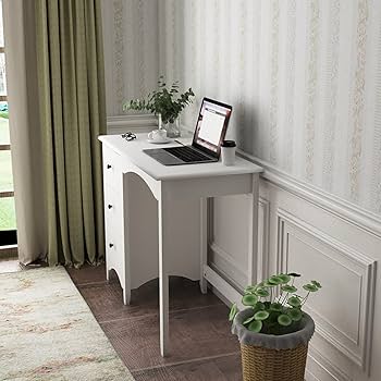 SogesPower Computer Desk with 3 Storage Drawers Modern Home Office