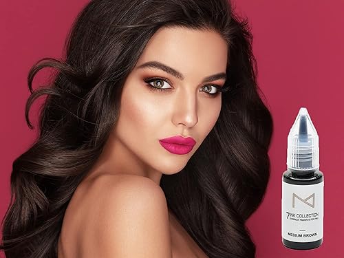 Vista 35 de M - Tinta de pigmento líquido de siete colores 7Ink para tatuaje de cejas - Kit de suministros de microblading de maquillaje permanente - Uso