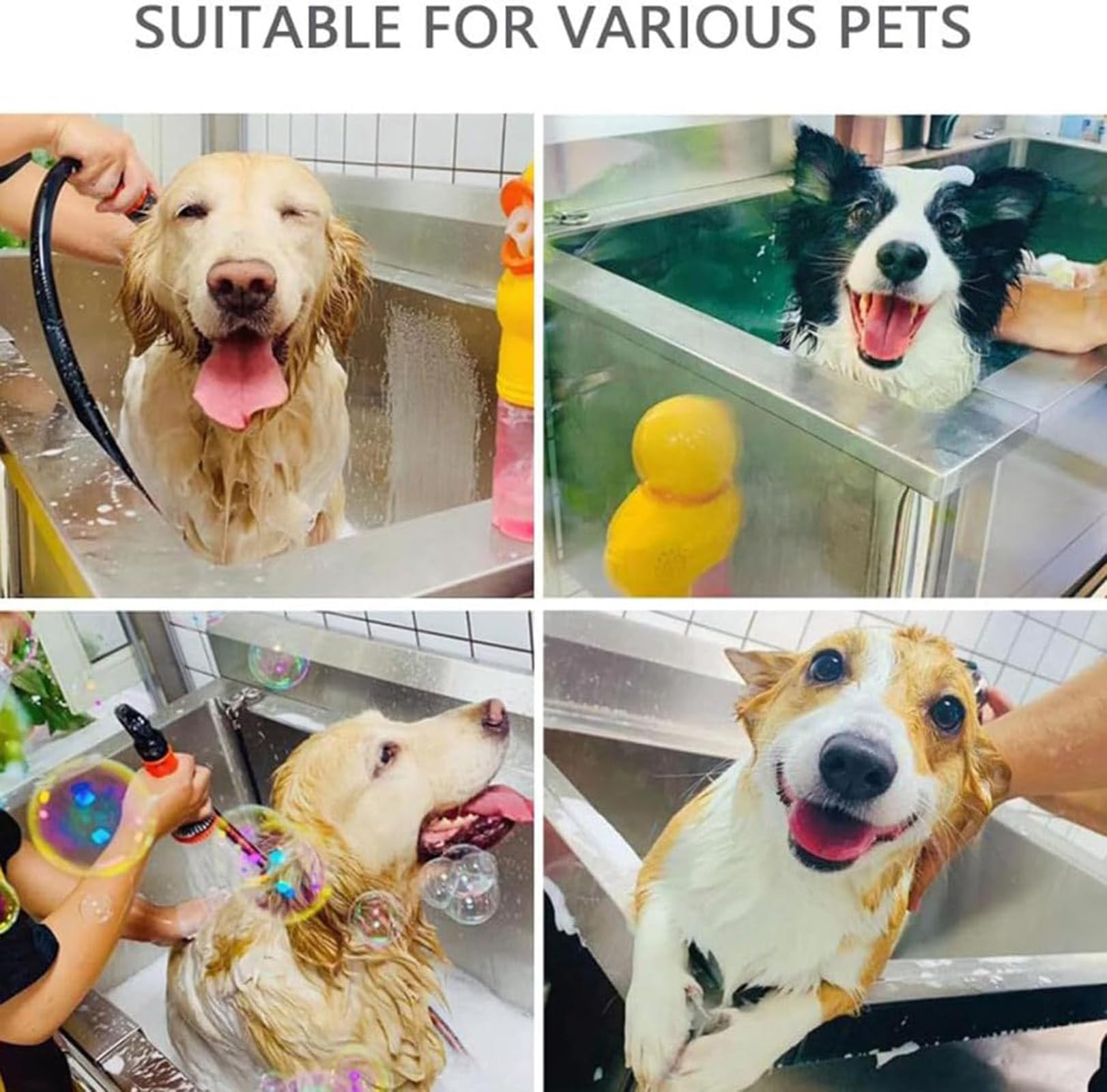 Genérico noxidable para Mascota,Estación de baño para Perros,Bañera Peluquería Canina,bañera Profesional de Acero Inoxidable,Bañera para Perros (100cm/40in)