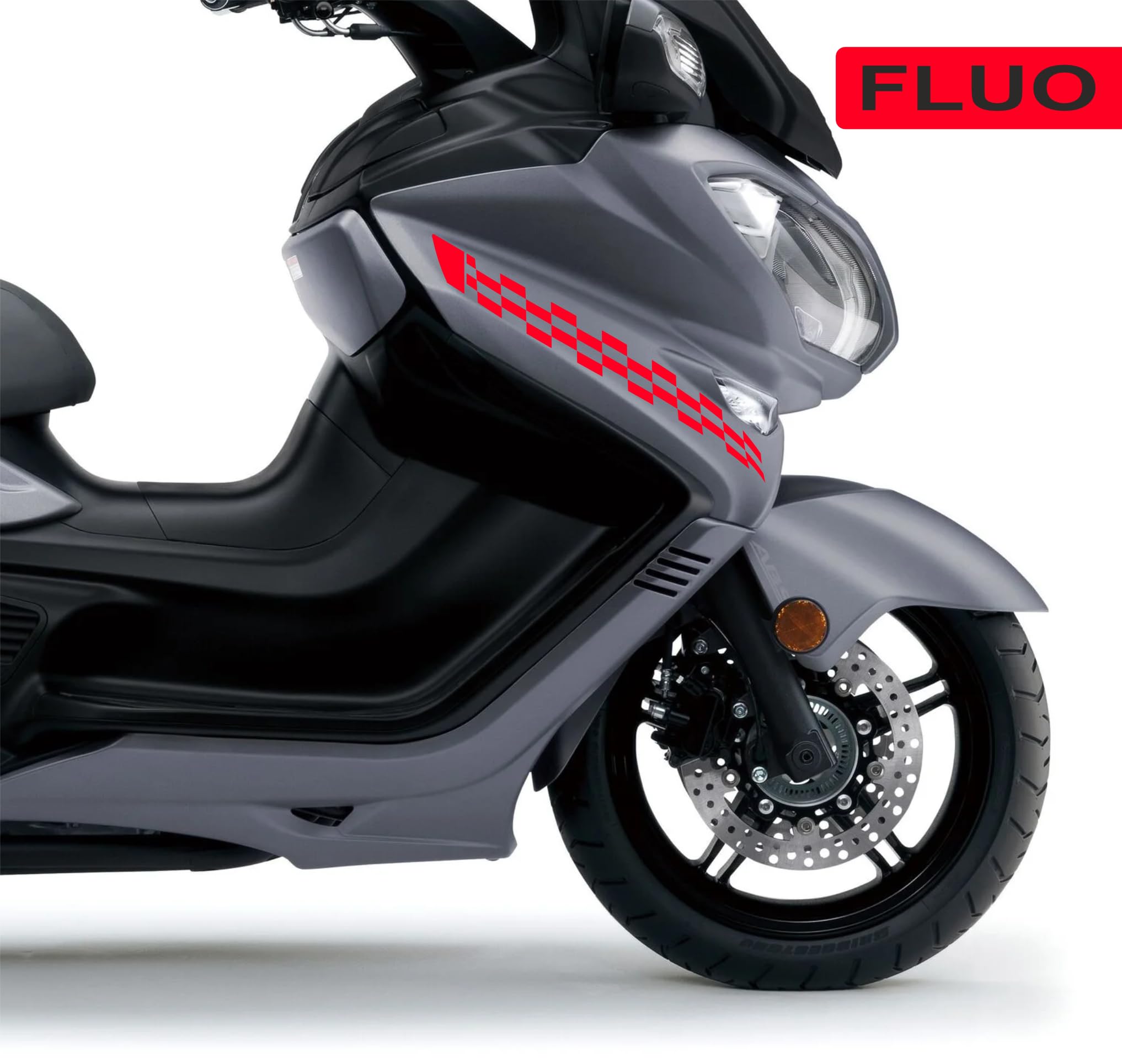 Adhesivos compatibles con Suzuki Burgman 650 (2017-2020) stickers para carenado de moto Decal Scatter Scooter M0326 (rojo fluorescente)
