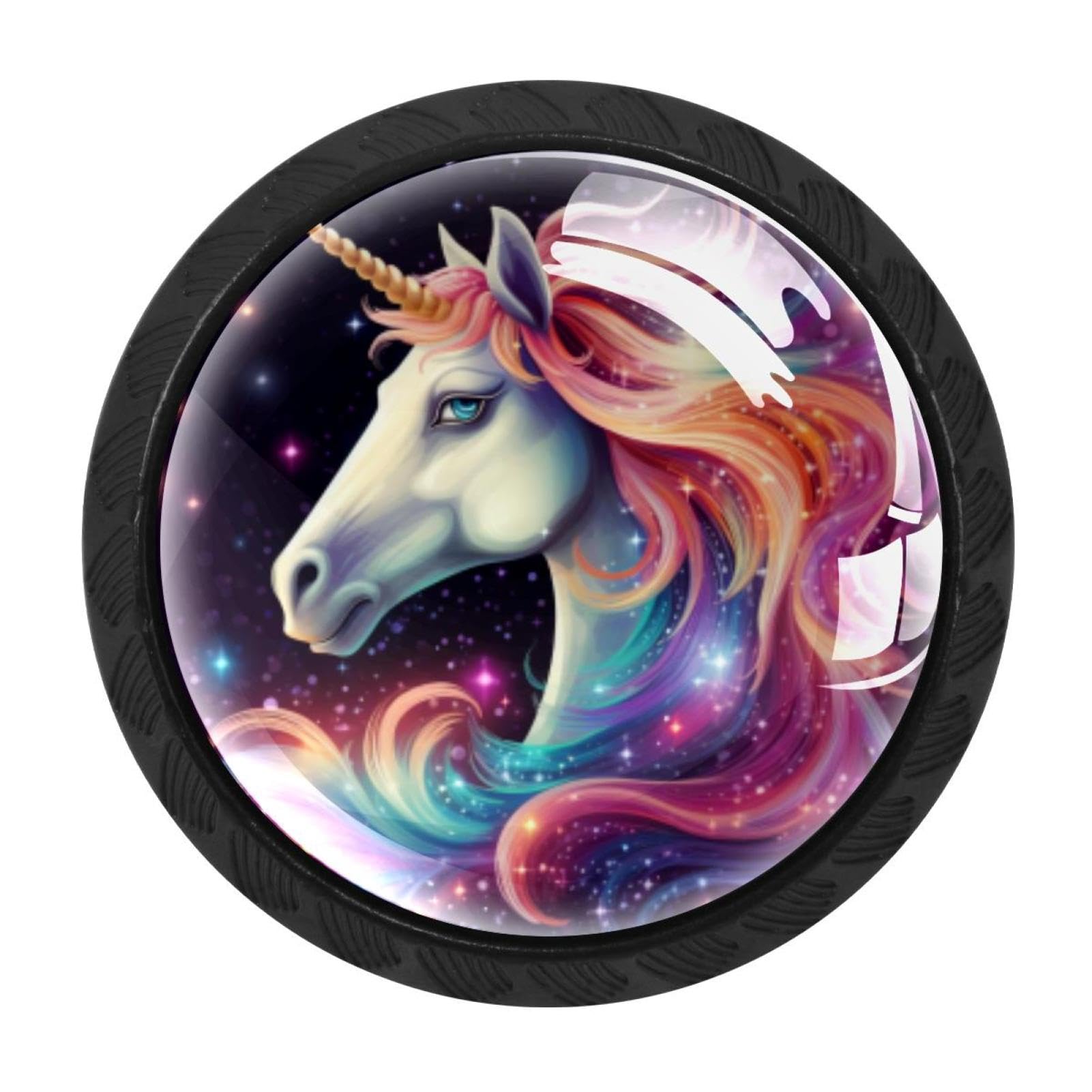 Chenzzzz Multicolored 09 4 Pack Starry Unicorn Drawer Knob Cabinet Hardware