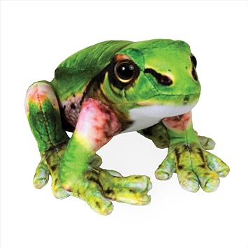 Real Planet 8" Japanese Tree Frog Stuffed Animal - Tree Frog Plush Animals for Kids Toys, Soft Stuffed Frog Plushie, Mini Stuffed Animal, Gifts for Kids Green 7" Long
