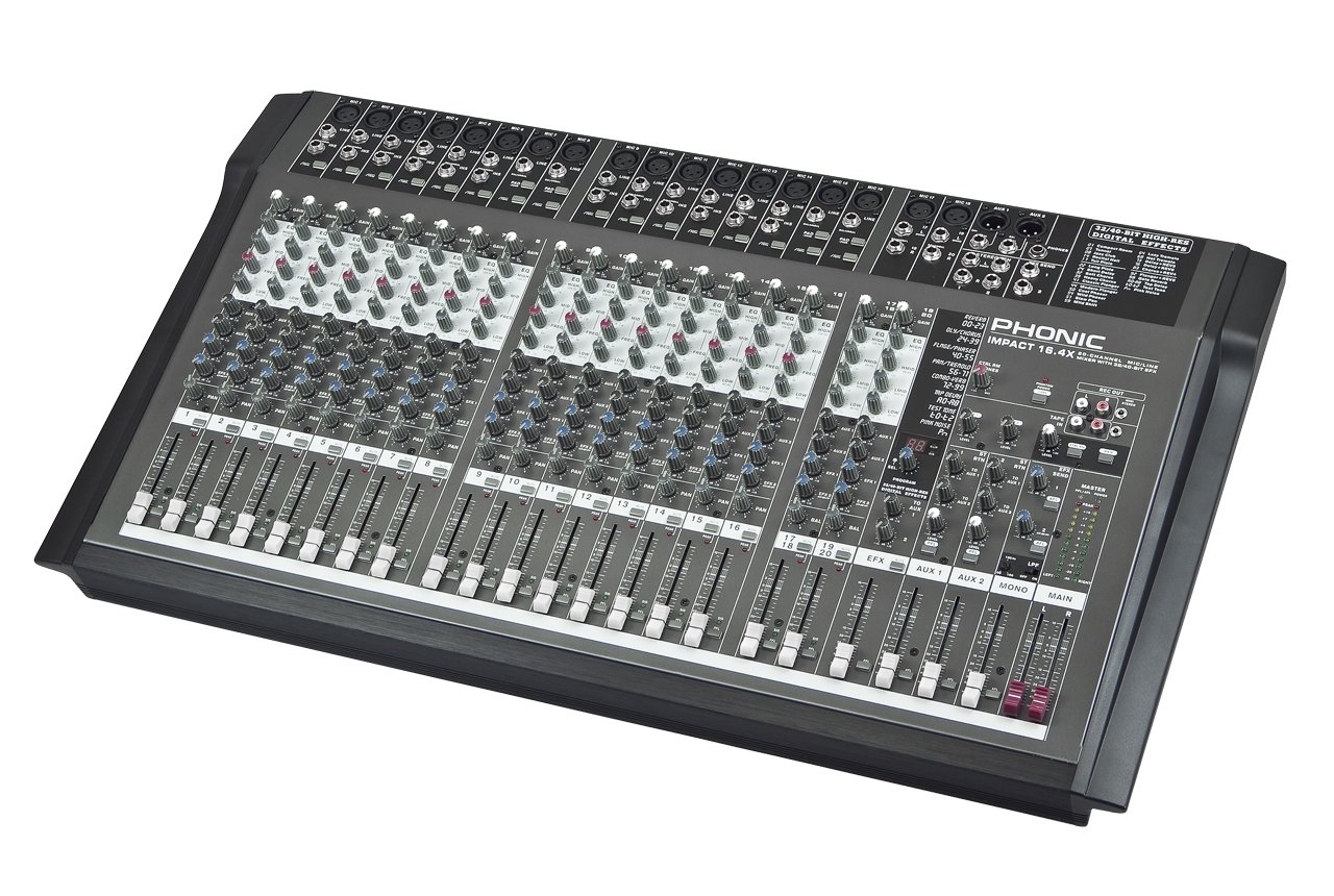 Phonic Impact 16.4X 20-Channel 2-Bus Mixer with DFX : Amazon.in