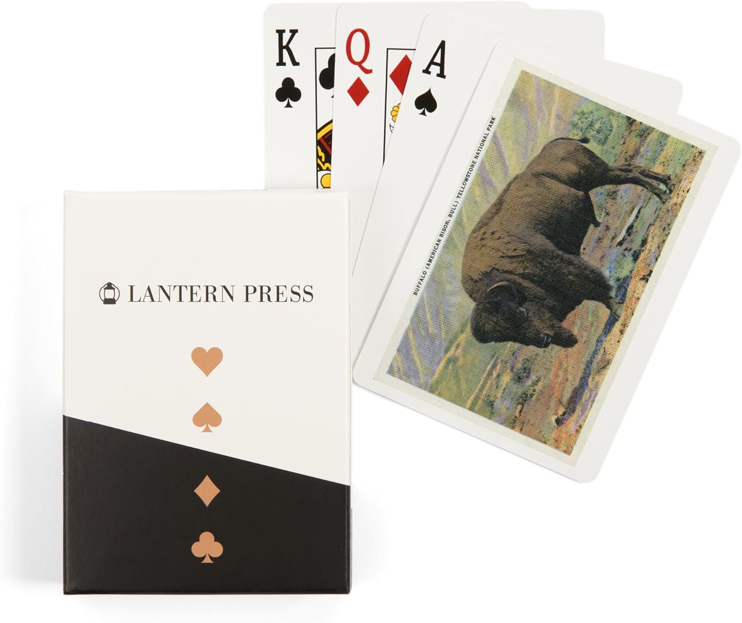 Lantern Press Yellowstone National Park, Wyoming, View of a Buffalo (American Bison), 52 Playing Cards for Adults, Poker Size Card Deck