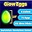 PartySticks 72 Easter Glow Eggs & 216 mini Glow Sticks 288pcs total, Glow-in-the-Dark Kids Teens Adults Easter Basket Stuffers Fillers Gift for Hunt Game, Party Favors, Boys Girls Classroom Prizes