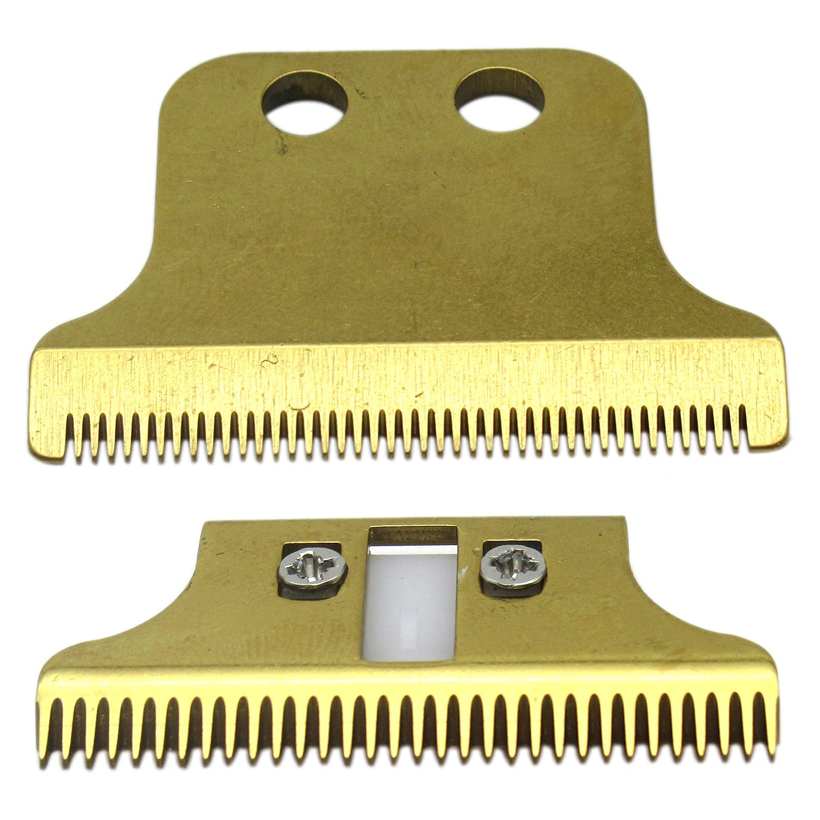 Standard Premium Blade set Adjustable 2 hole Replacement Blade #2215 for Wahl Detailer Corded, Wahl Detailer Cordless. 5 star Series Detailer 8081(Double Gold Blade)
