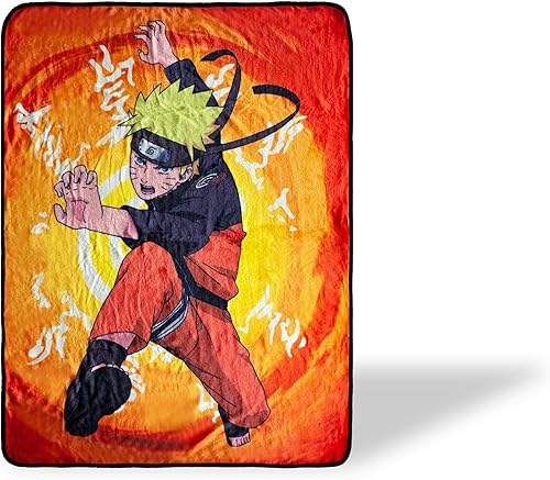 Naruto - Manta de forro polar oficial de anime | Coleccionable | Mide 60 x 45 pulgadas