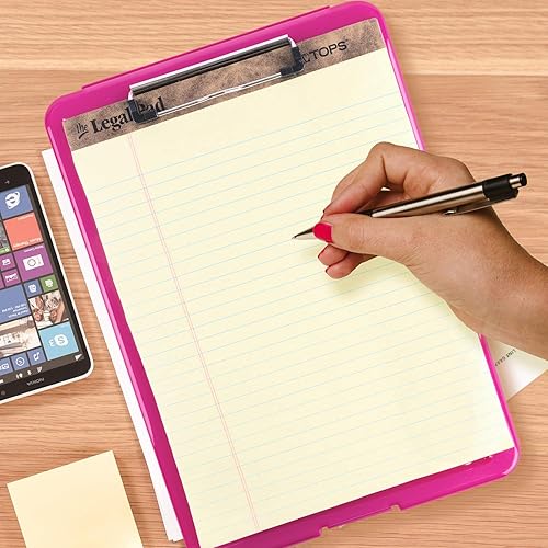 Miniatura 6 de Portapapeles de plástico delgado estilo enfermería, tapa que se levanta para guardar papeles, tamaño apropiado para estudiantes y profesores