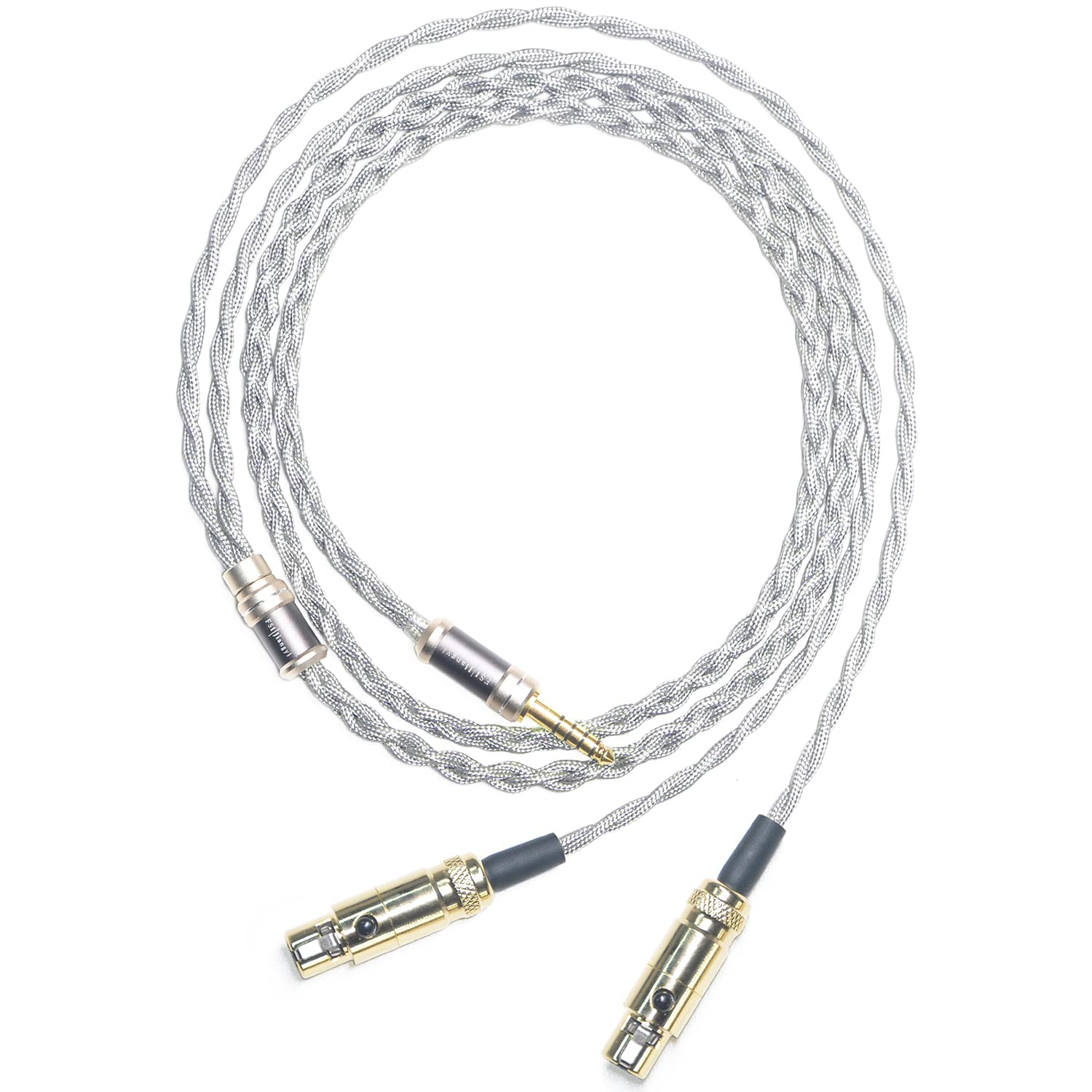 6N Single Crystal Silver Headphone Cable for Audeze LCD-X LCD-GX LCD-XC LCD-2 LCD-3 LCD-5 LCD-MX4 LCD-4Z MM-500 Elite Empyrean GRADO HP100se Signature S750 4Pin Mini XLR Upgrade Cable (3.5mm Plug)