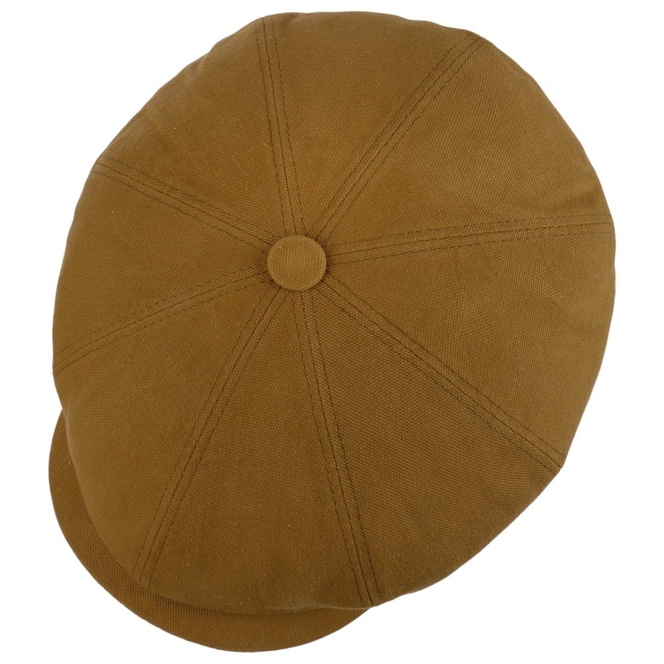 Stetson Hatteras Waxed Cotton Garage płaska czapka z daszkiem czapka balonowa męska – Made in The EU z daszkiem, podszewka na jesień-zimę – L (58-59 cm) koniak