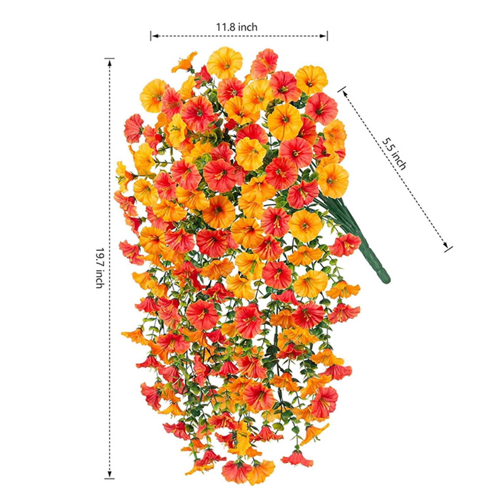 Waipfaru Fiori artificiali per esterni, 24 fasci di piante