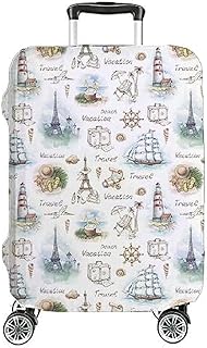 هوم برينت شنطة سفر فاخرة من الليكرا متعددة الالوان (1) مقاس 50 XL تناسب ارتفاع الشنطة 28.3-31.5 انش عرض 19-21.6 انش عمق و11.4-13 انش عمق