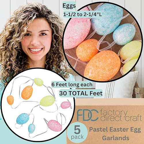 Vista 9 de Factory Direct Craft Juego de 20 huevos decorativos pastel surtidos para decoración de Pascua, baby shower y exhibiciones de primavera