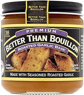 Better Than Bouillon Premium Roasted Garlic Base, Made with Seasoned Roasted Garlic, 38 Servings Per Jar , 8 Ounce (Pack o...