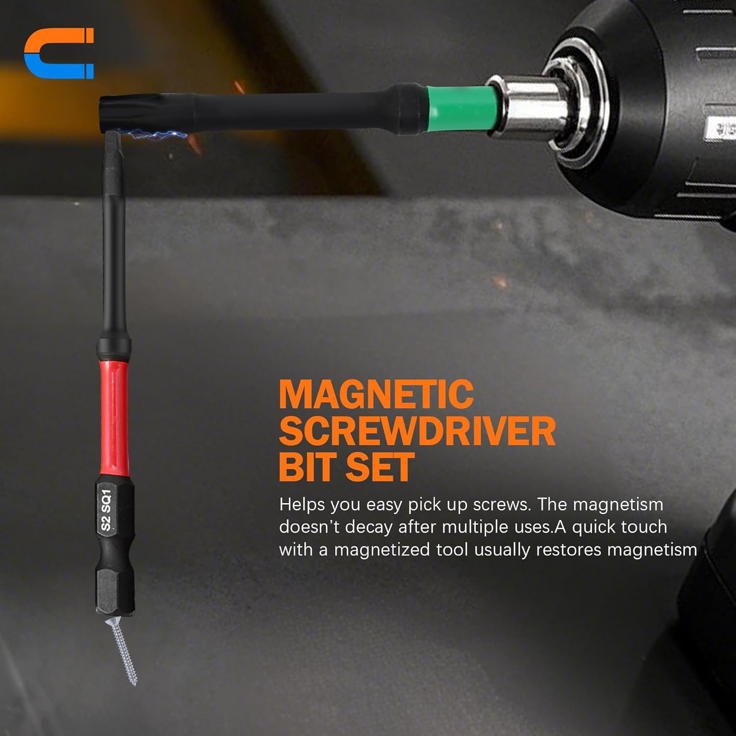 Magnetic Screwdriver Drill Bit Set, 13Pcs Impact Driver Bit Set Including Phillips Screwdriver Bit Set S2 Alloy Steel Security Torx Screwdriver Set Square Drive Drill Bit Set for Electric Hand Tool - Image 4