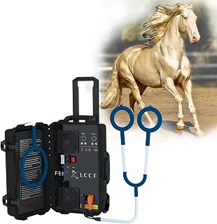 Pulse Electromagnetic PEMF Therapy Machine,Magnetic Horse PEMF Therapy Devices with X Wing, Single and Butterfly Loop, for Animals Pain Management(Black)