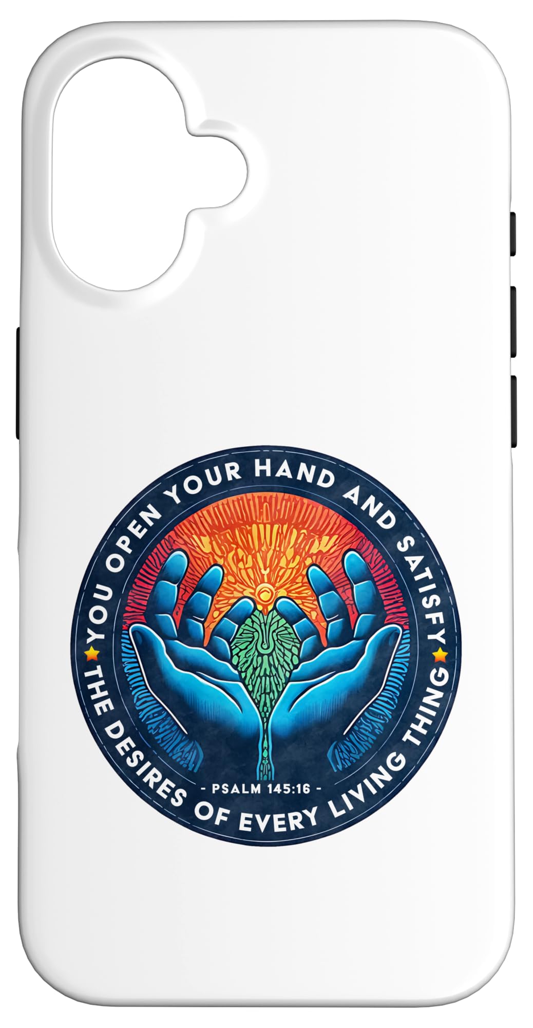 Hlle fr iPhone 16 Du ffnest deine Hand und befriedigst die Wnsche Psalm  145:16 Gott : Amazon.de: Elektronik & Foto