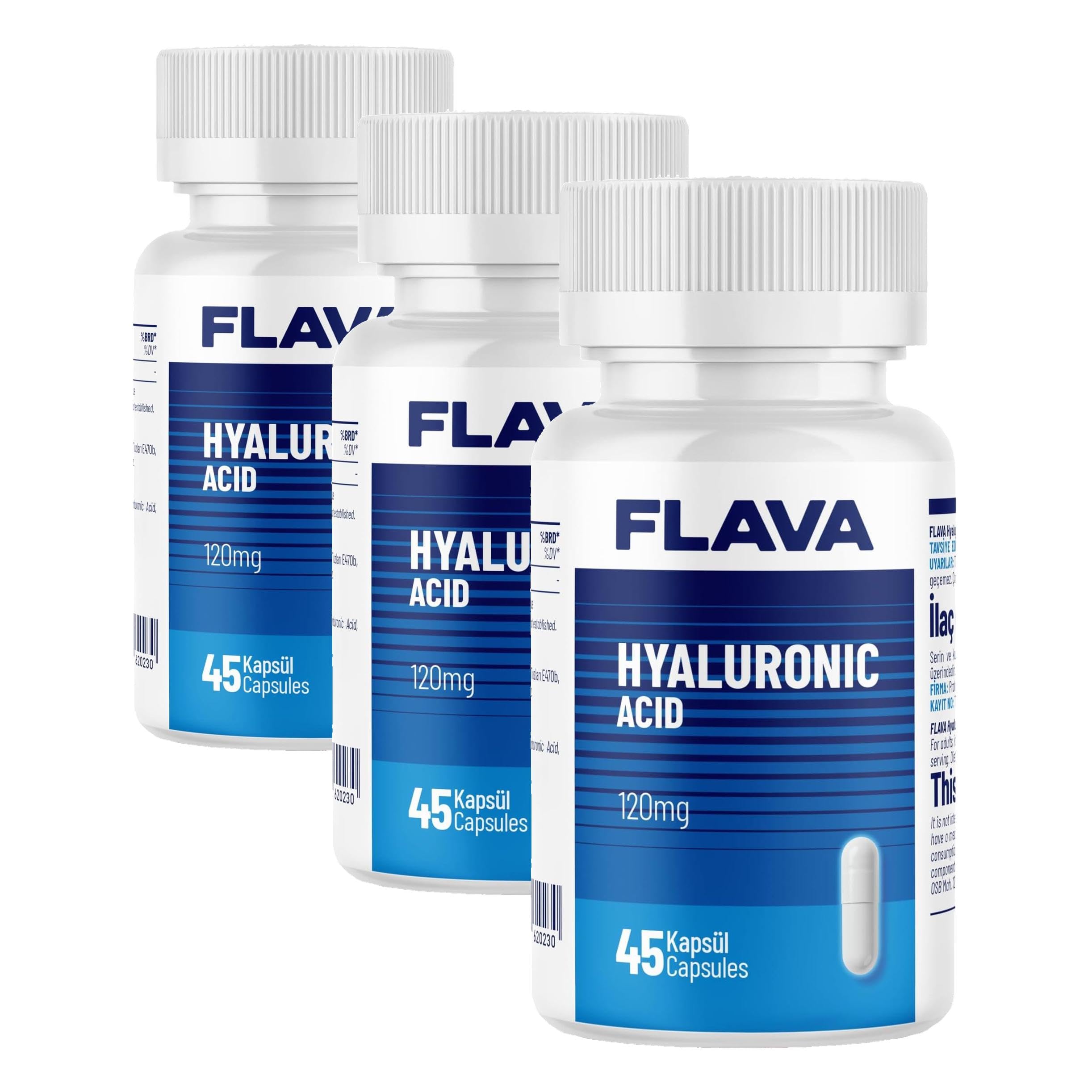Flava Hyaluronic Acid 45 Kapsül (3 paketi)