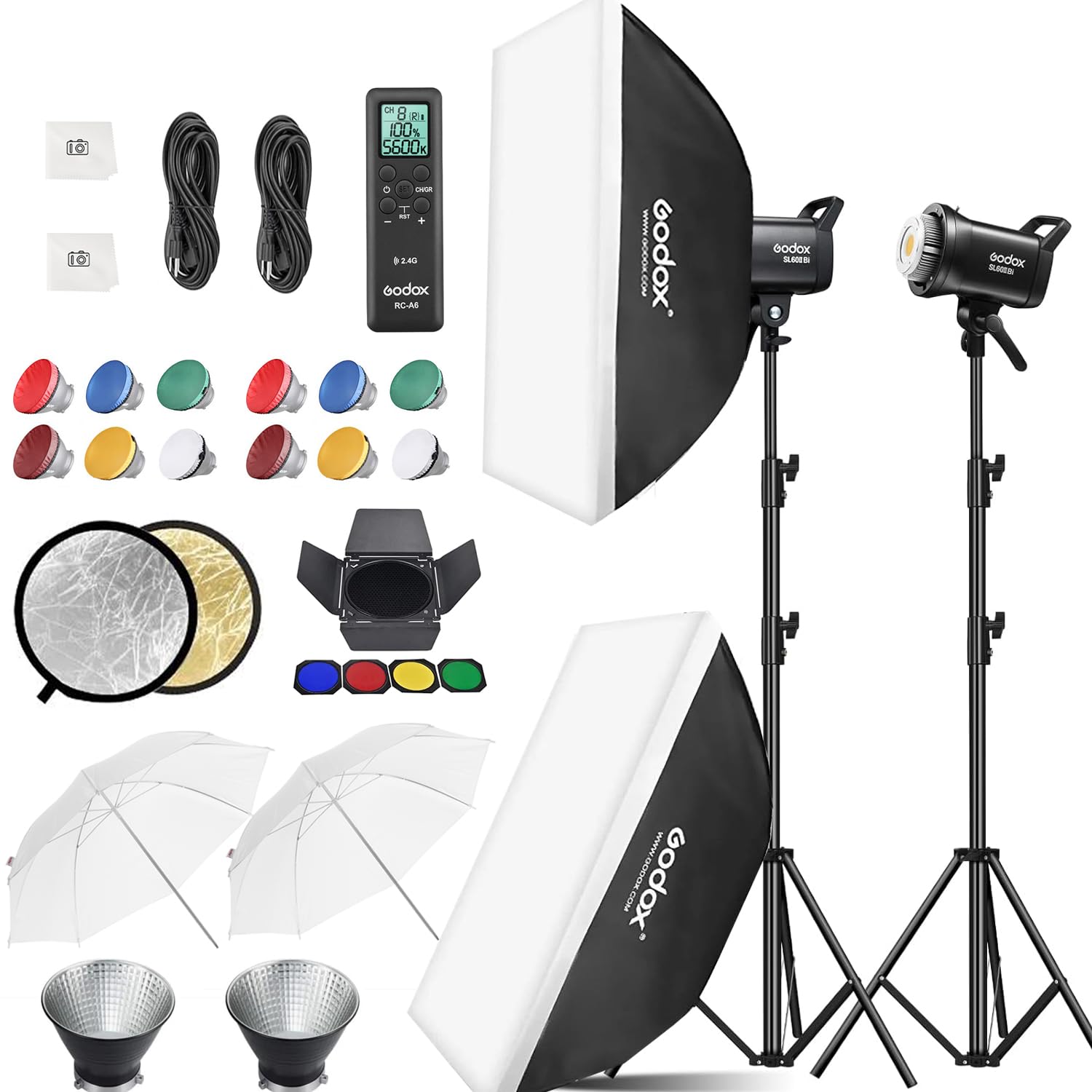 Amazon | Godox SL60II-Bi LEDビデオライト スタンド付き 写真撮影