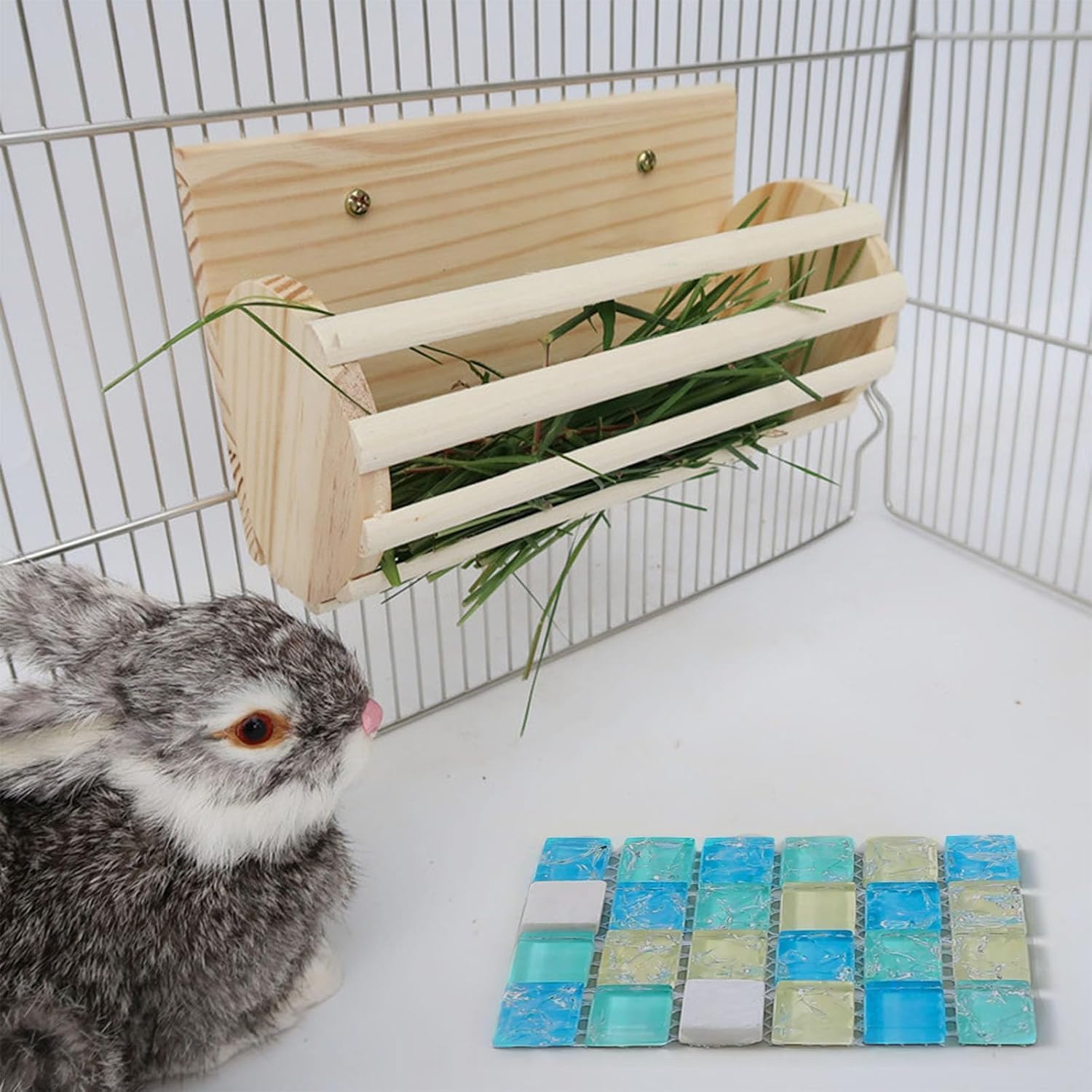 Tappetino Raffreddamento Criceto, Letto di Ghiaccio per Criceti, Tappetino Raffreddamento per Animali Piccoli, 2 Pezzi(Blu & Rosso)