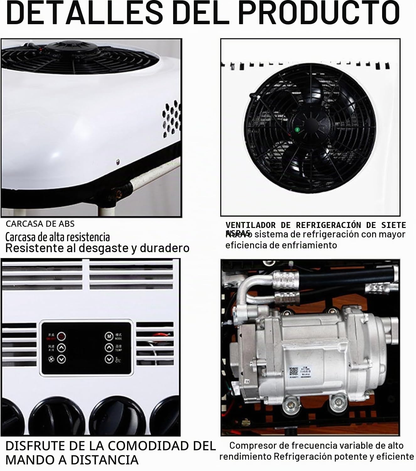 Aire acondicionado de 24 V para caravanas, autocaravanas, techo de CC, compresor de aire acondicionado móvil para furgonetas, todoterrenos, camiones, caravanas