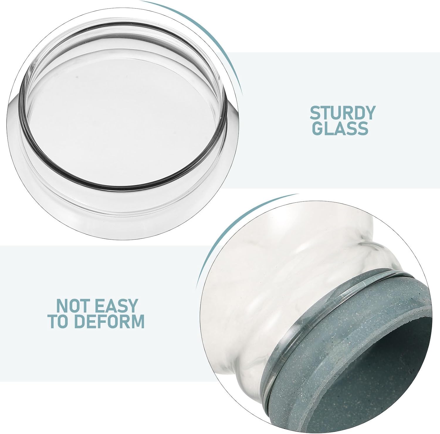 2pcs DIY Snow Globe: Clear Glass Christmas Snow Globe Rubber Base Empty Fillable Water Bubbles Jar for Christmas Decoration 65mm